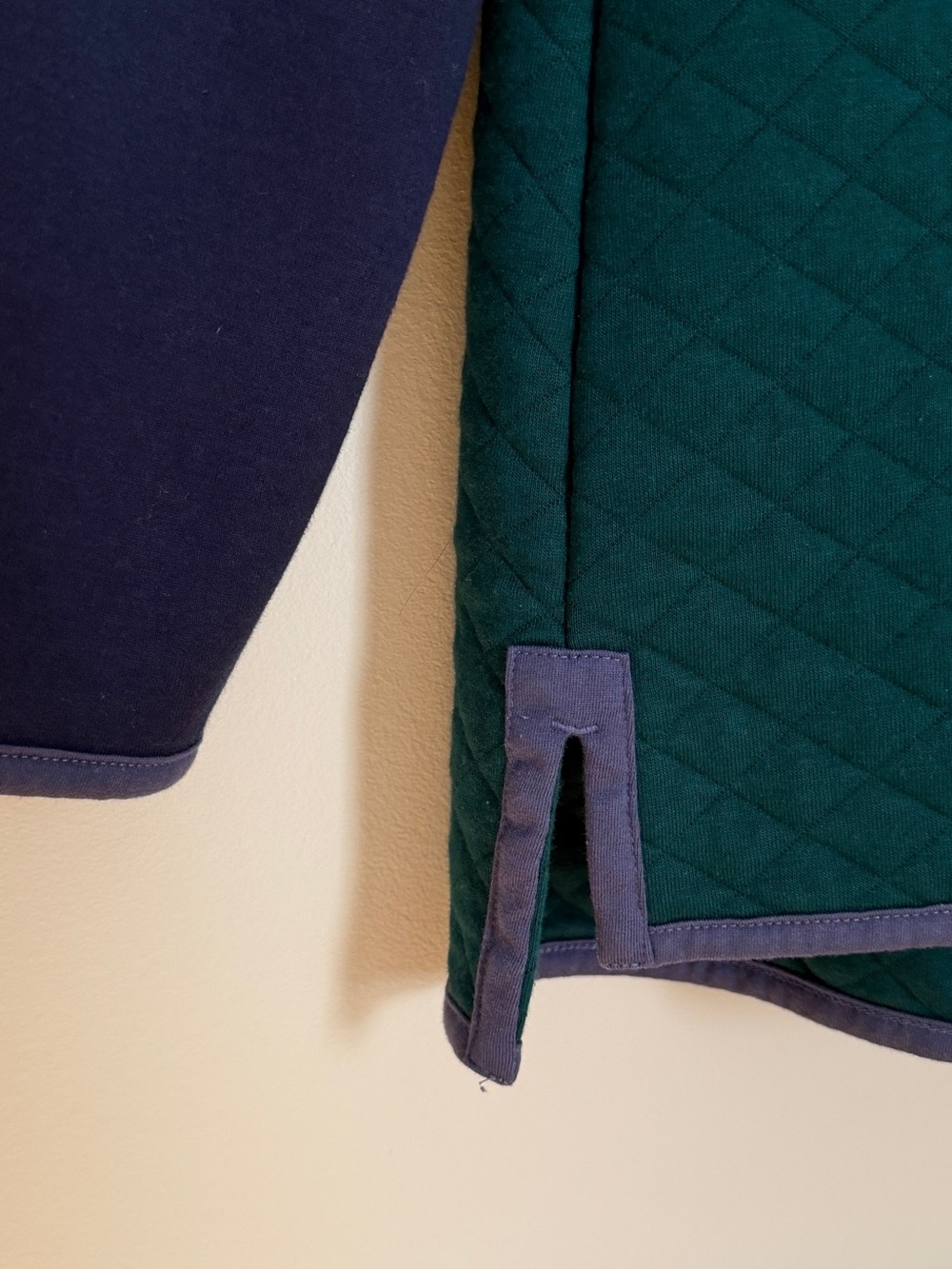 LL Bean snap neck quilted sweatshirt - Picture 4 of 6